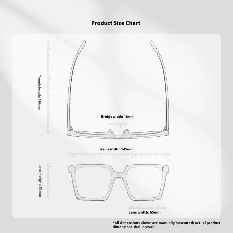 HELMER- Trendy Women's Sunglasses, Women's UV Protection All-in-One Large square frame Sunglasses 7989